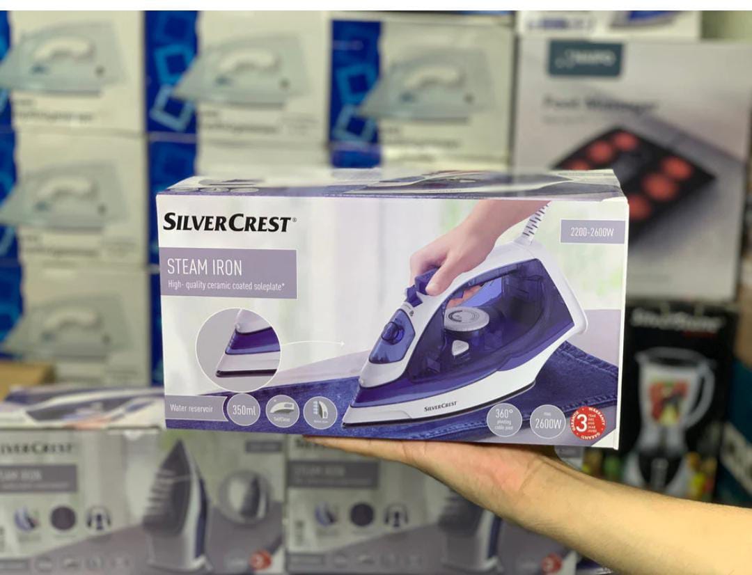 German Lot Imported Silver Crest 1840W Steam Iron